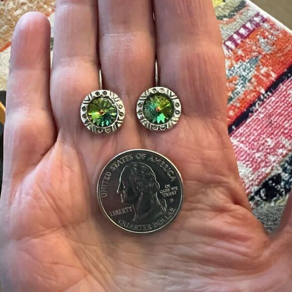 Handcrafted Earrings with Swarovski Crystal - Picture 5 of 6